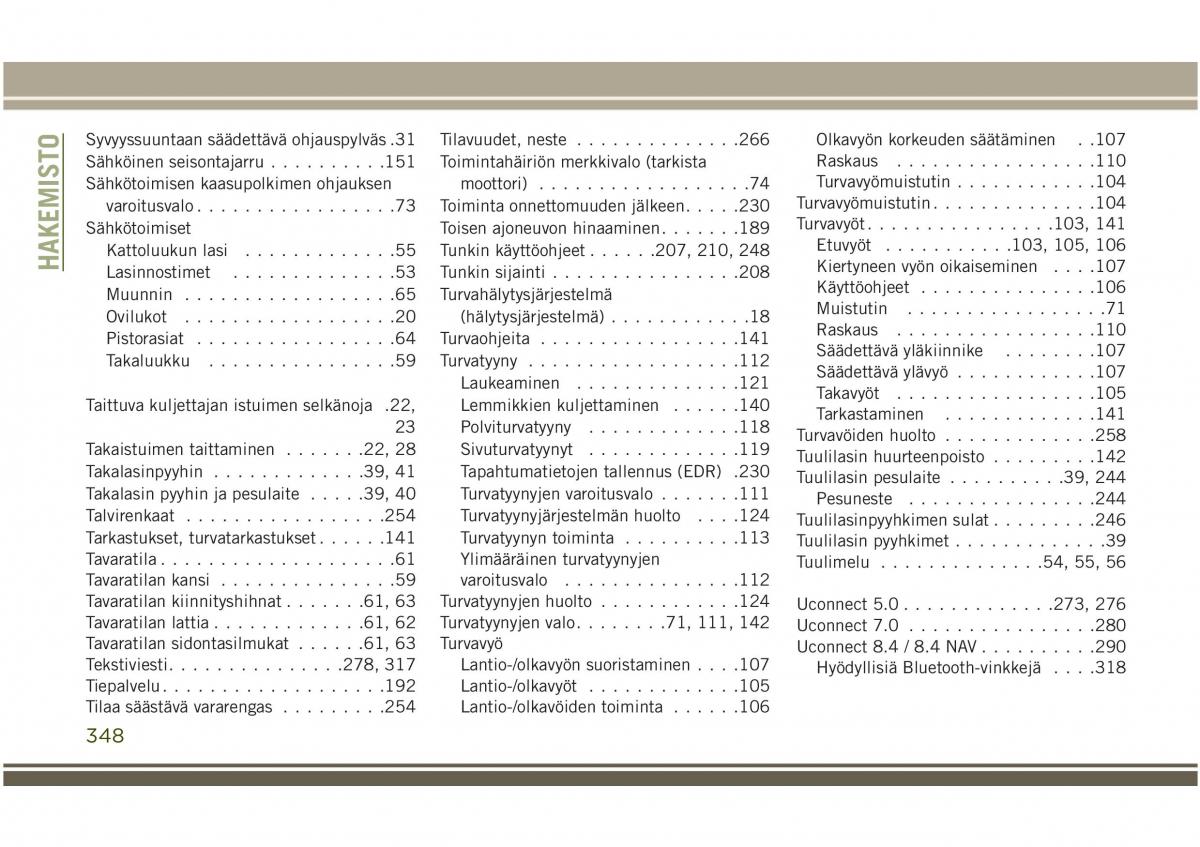 Jeep Compass II 2 omistajan kasikirja / page 350