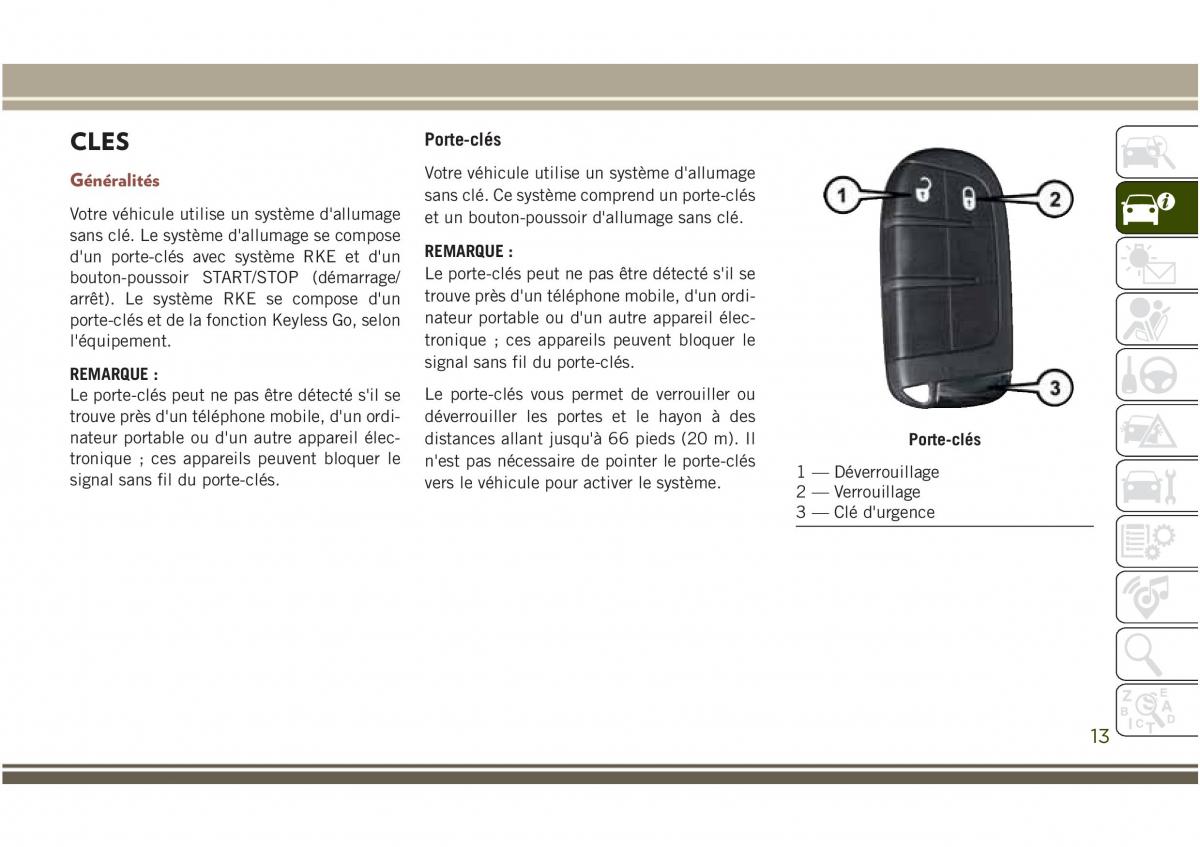 Jeep Compass II 2 manuel du proprietaire / page 15