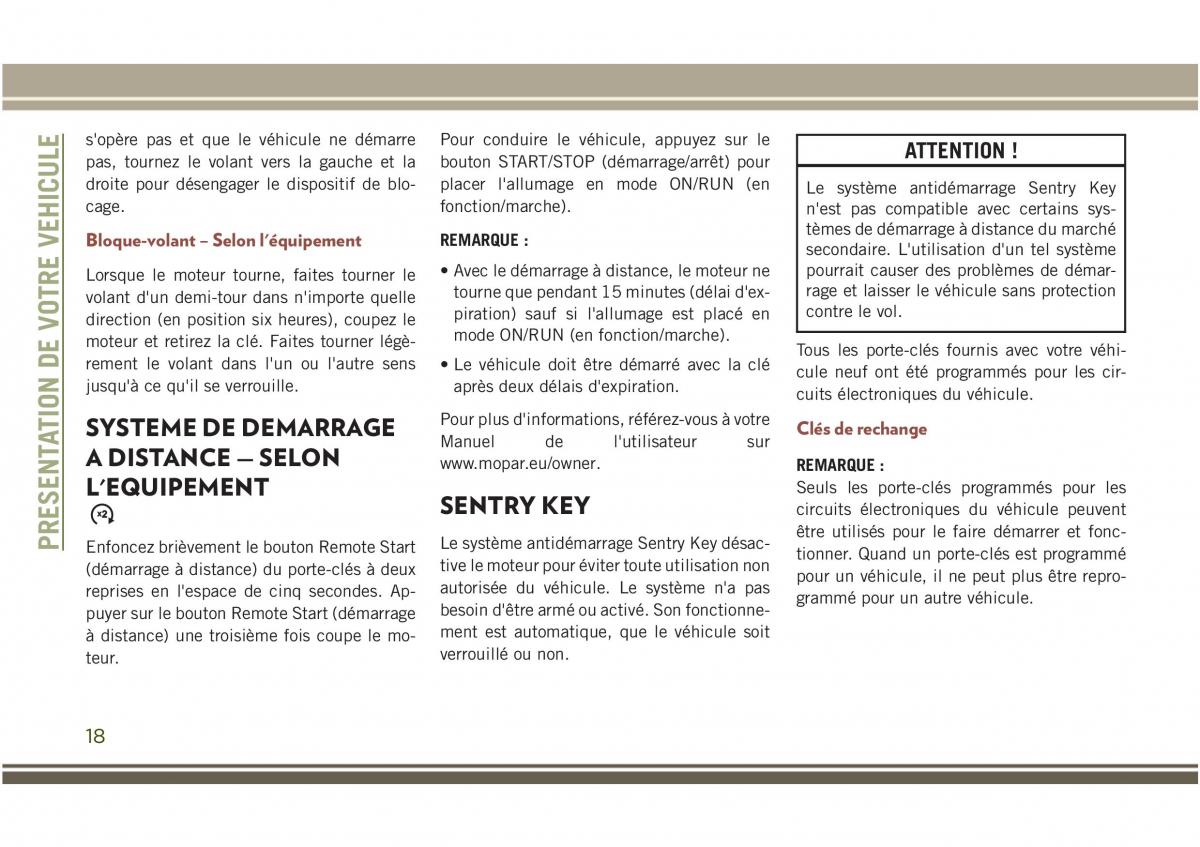 Jeep Compass II 2 manuel du proprietaire / page 20