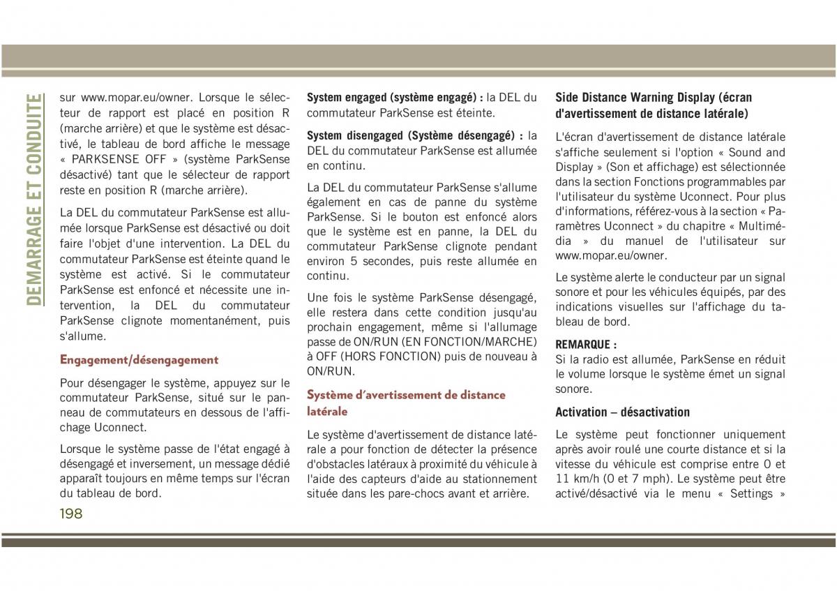 Jeep Compass II 2 manuel du proprietaire / page 200