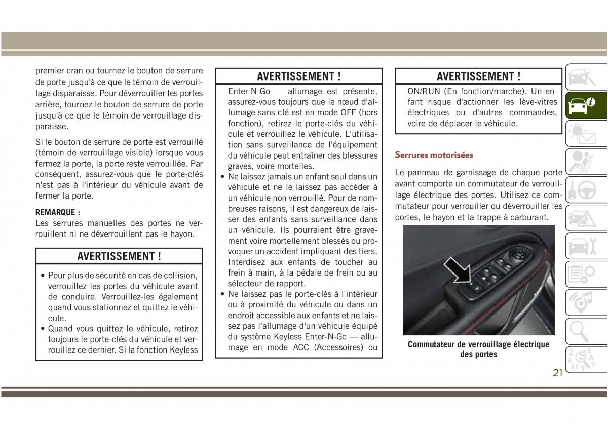 Jeep Compass II 2 manuel du proprietaire / page 23