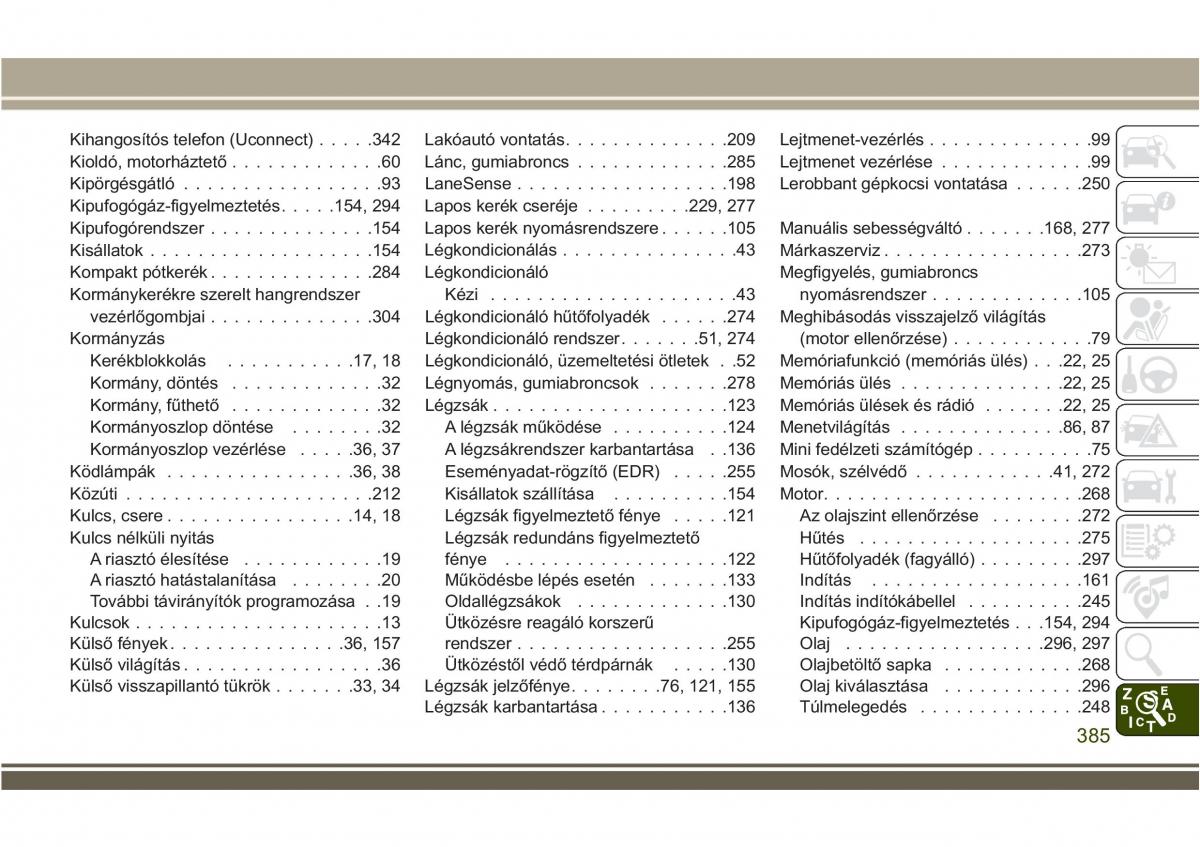 Jeep Compass II 2 Kezelesi utmutato / page 387