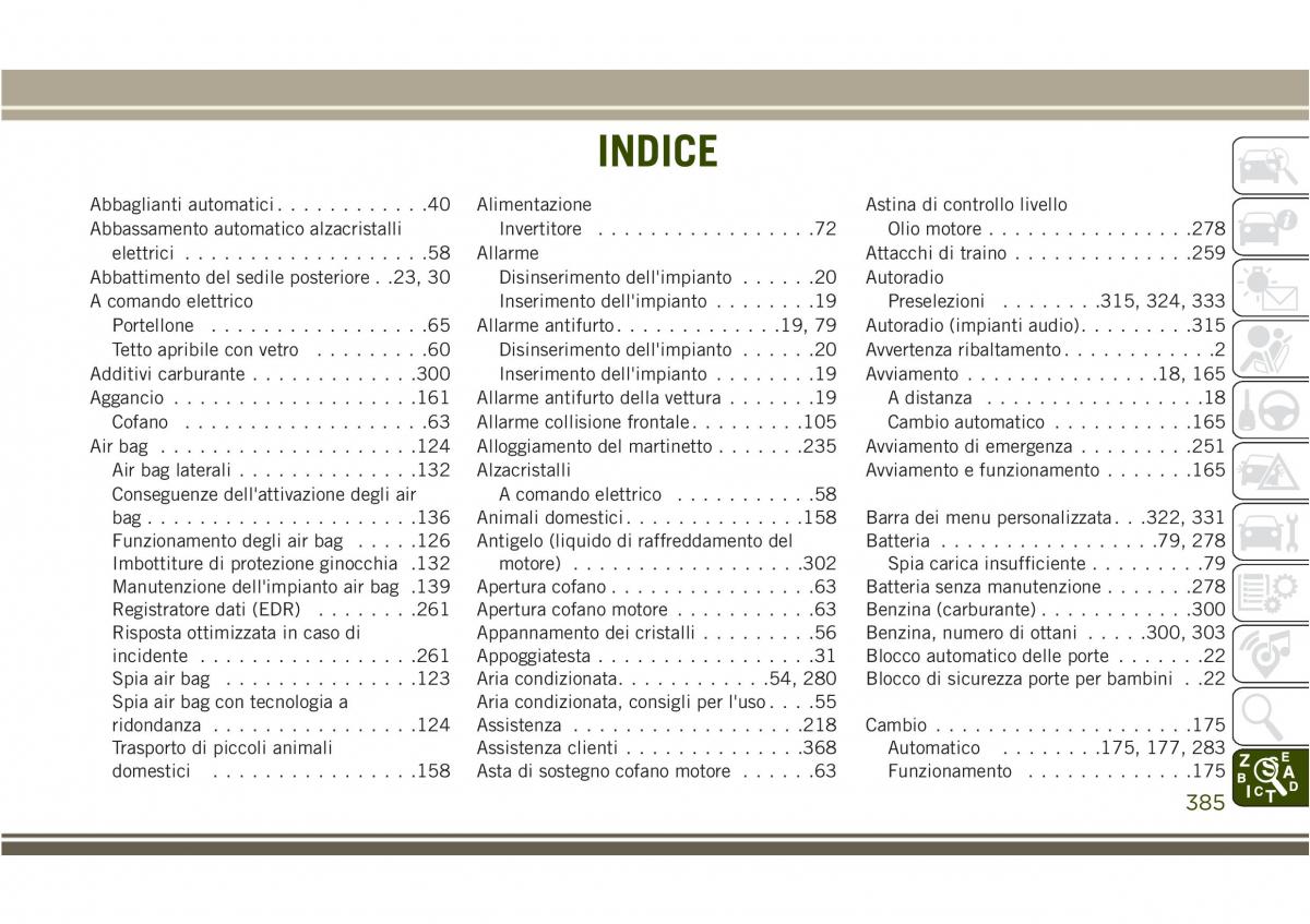 Jeep Compass II 2 manuale del proprietario / page 387