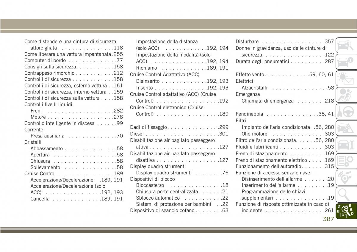 Jeep Compass II 2 manuale del proprietario / page 389