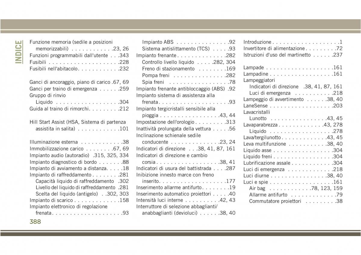 Jeep Compass II 2 manuale del proprietario / page 390