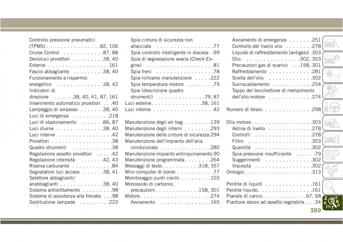 Jeep Compass II 2 manuale del proprietario / page 391