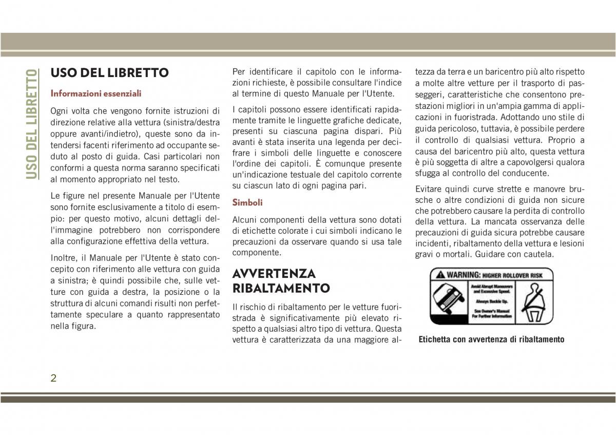 Jeep Compass II 2 manuale del proprietario / page 4