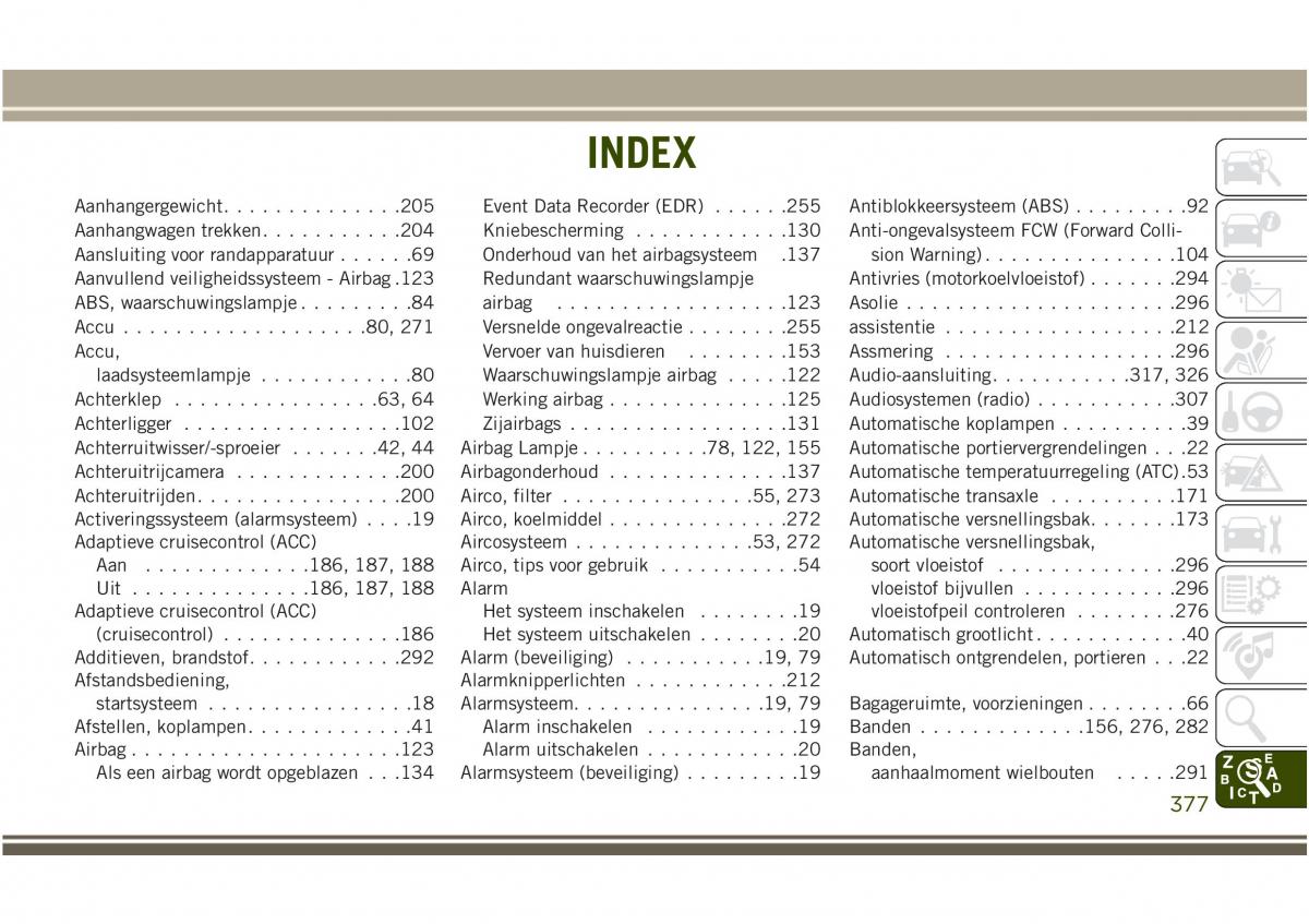 Jeep Compass II 2 handleiding / page 379