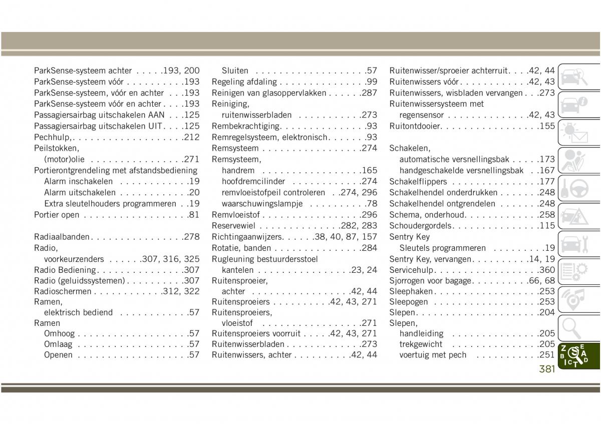 Jeep Compass II 2 handleiding / page 383