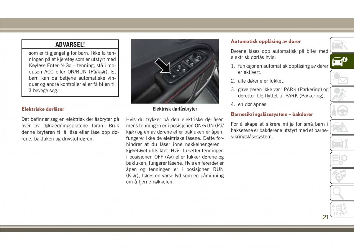 Jeep Compass II 2 bruksanvisningen / page 23