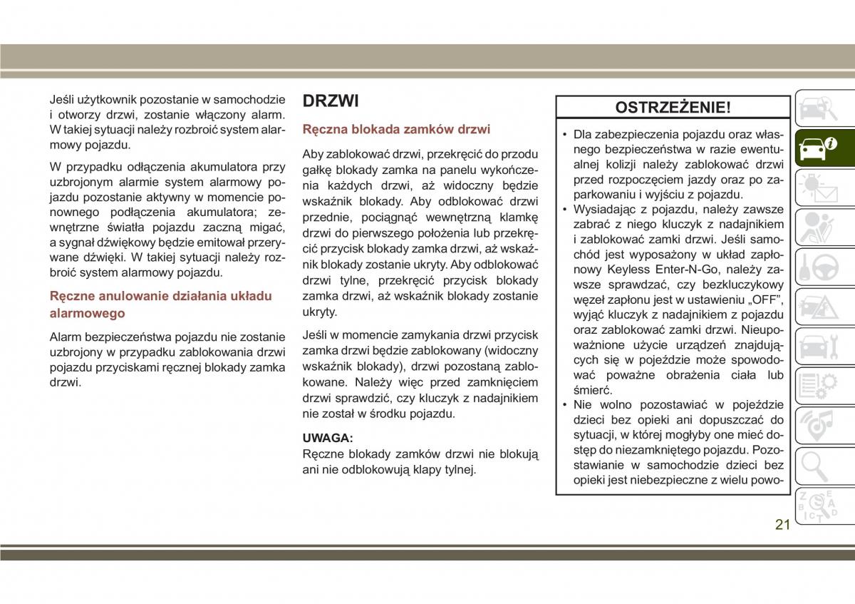 Jeep Compass II 2 instrukcja obslugi / page 23