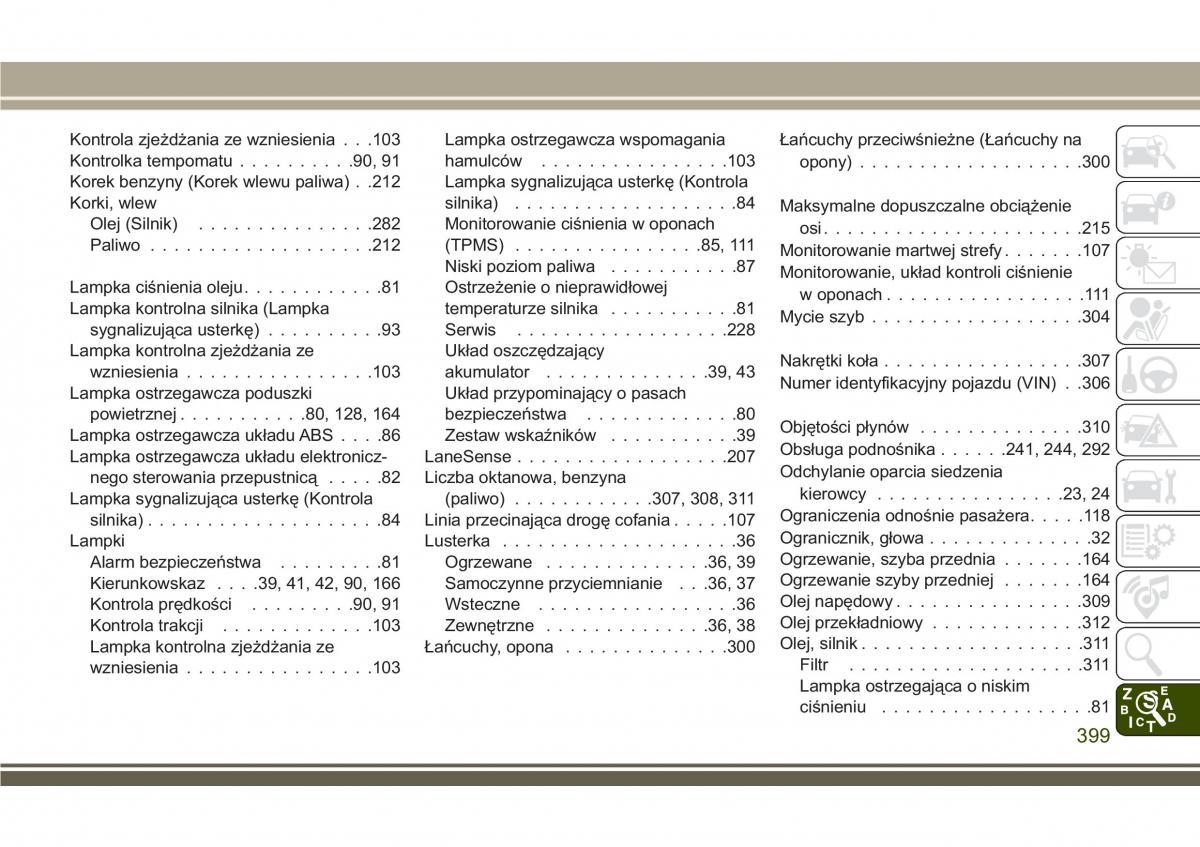 Jeep Compass II 2 instrukcja obslugi / page 401