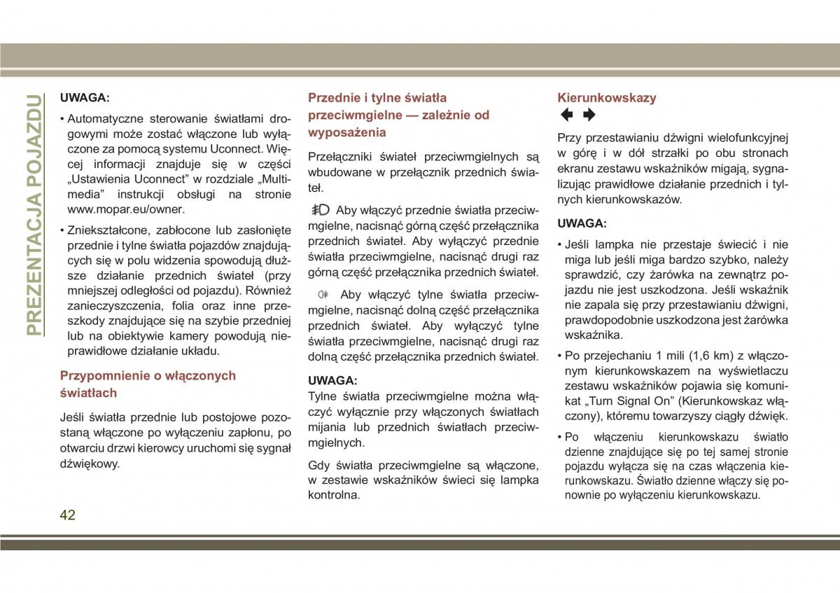 Jeep Compass II 2 instrukcja obslugi / page 44