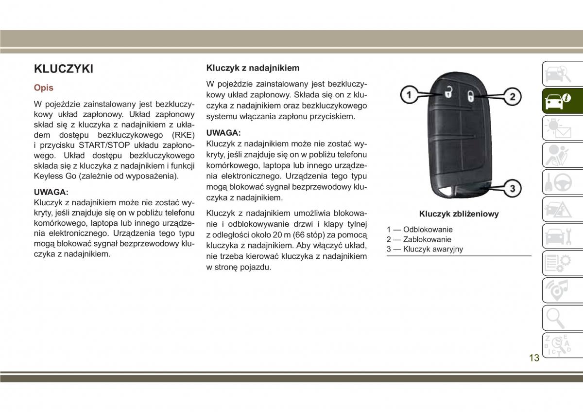 Jeep Compass II 2 instrukcja obslugi / page 15