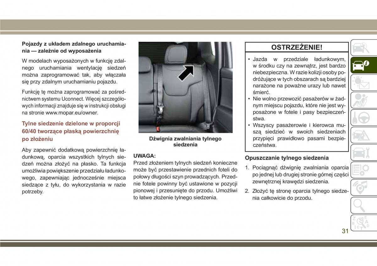 Jeep Compass II 2 instrukcja obslugi / page 33