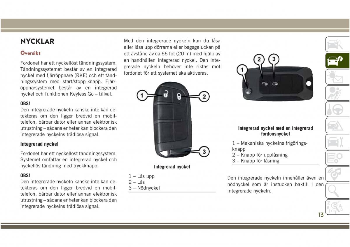 Jeep Compass II 2 instruktionsbok / page 15