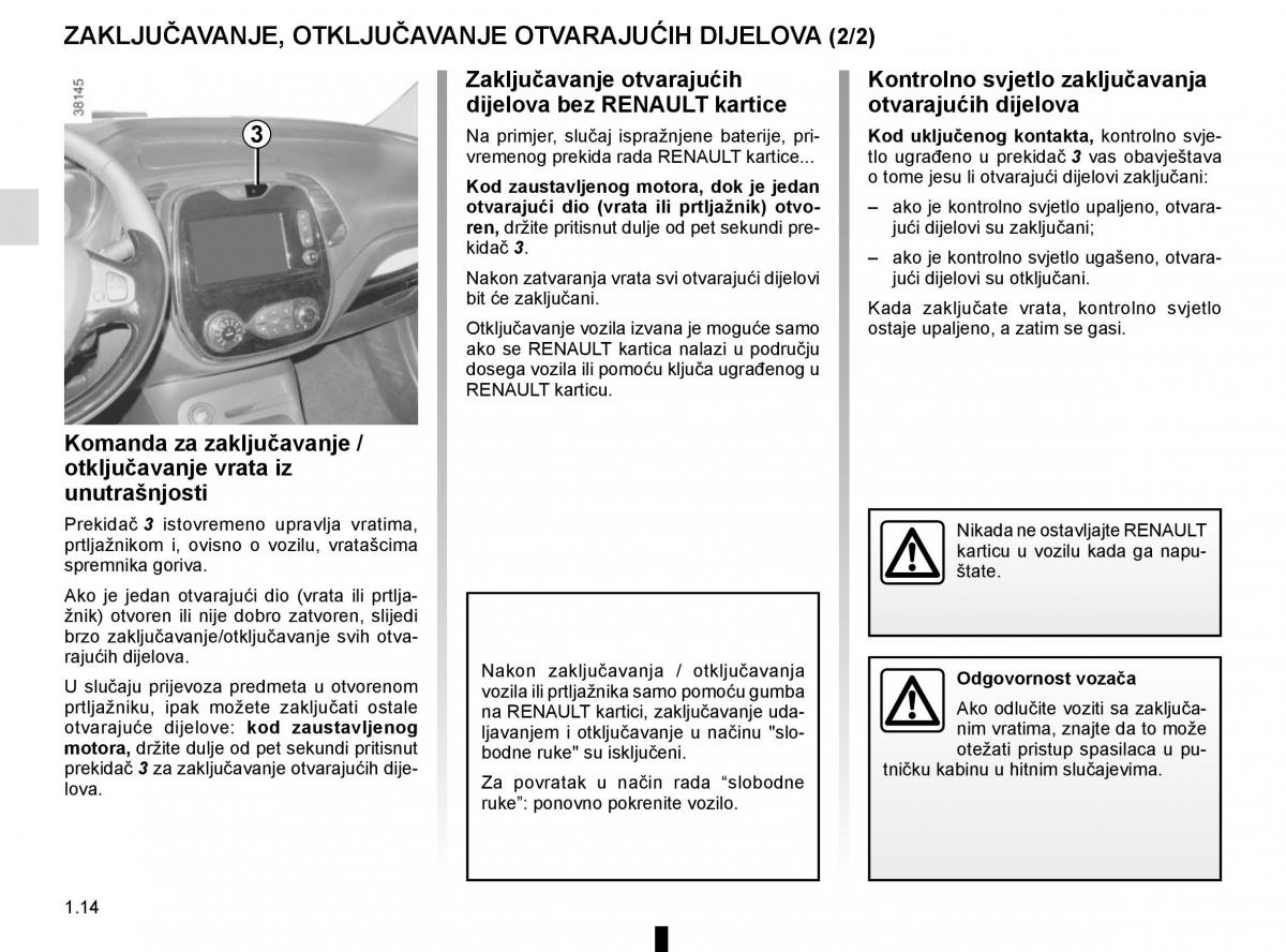 Renault Captur vlasnicko uputstvo / page 20