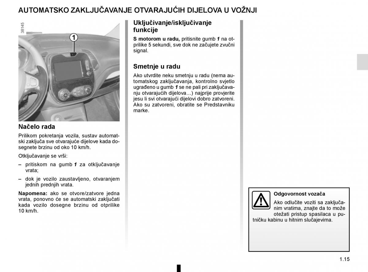 Renault Captur vlasnicko uputstvo / page 21