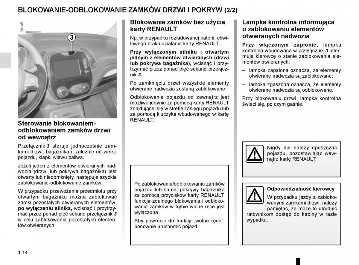 Renault Captur instrukcja obslugi / page 20