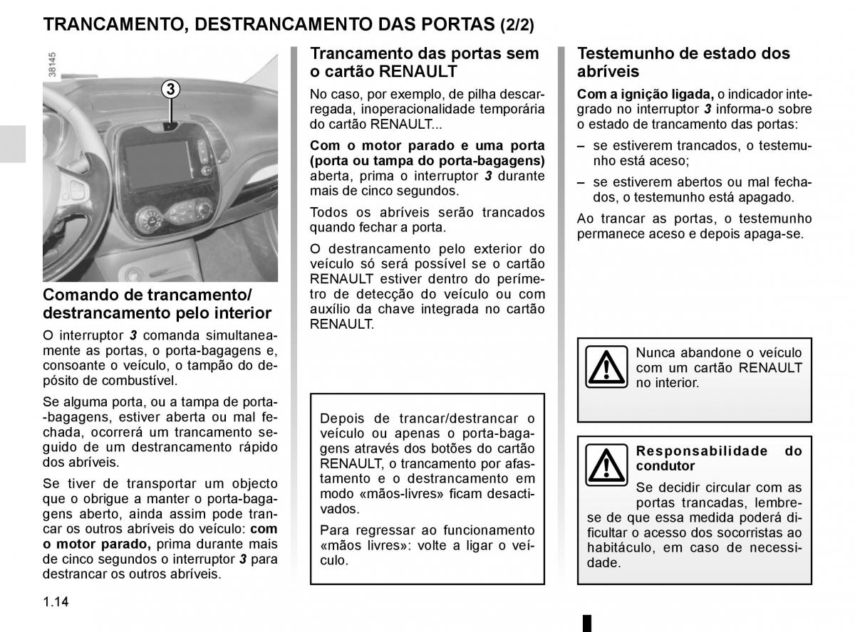 Renault Captur manual del propietario / page 20