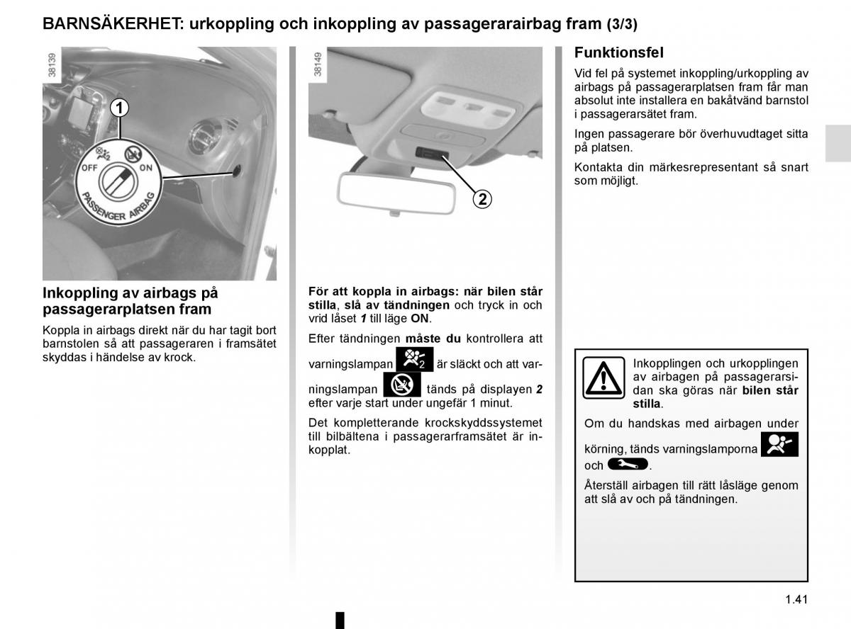 Renault Captur instruktionsbok / page 47