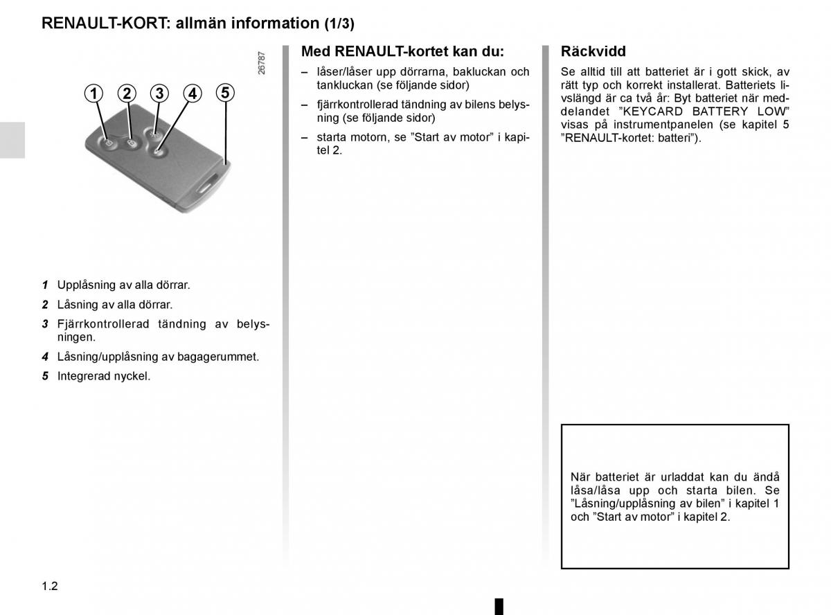 Renault Captur instruktionsbok / page 8