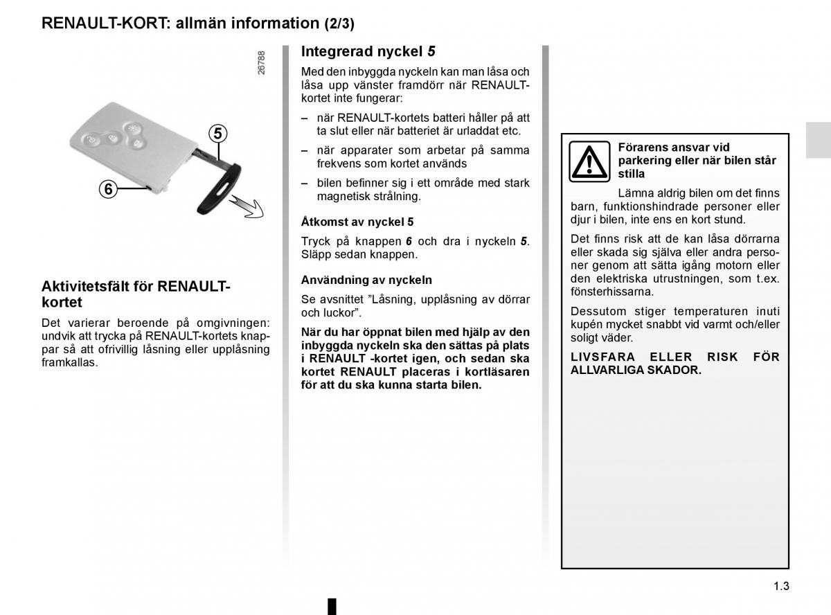 Renault Captur instruktionsbok / page 9