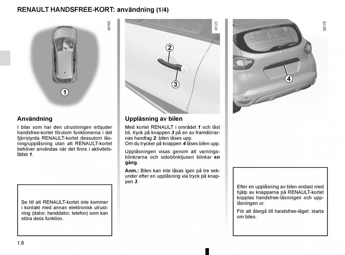 Renault Captur instruktionsbok / page 12