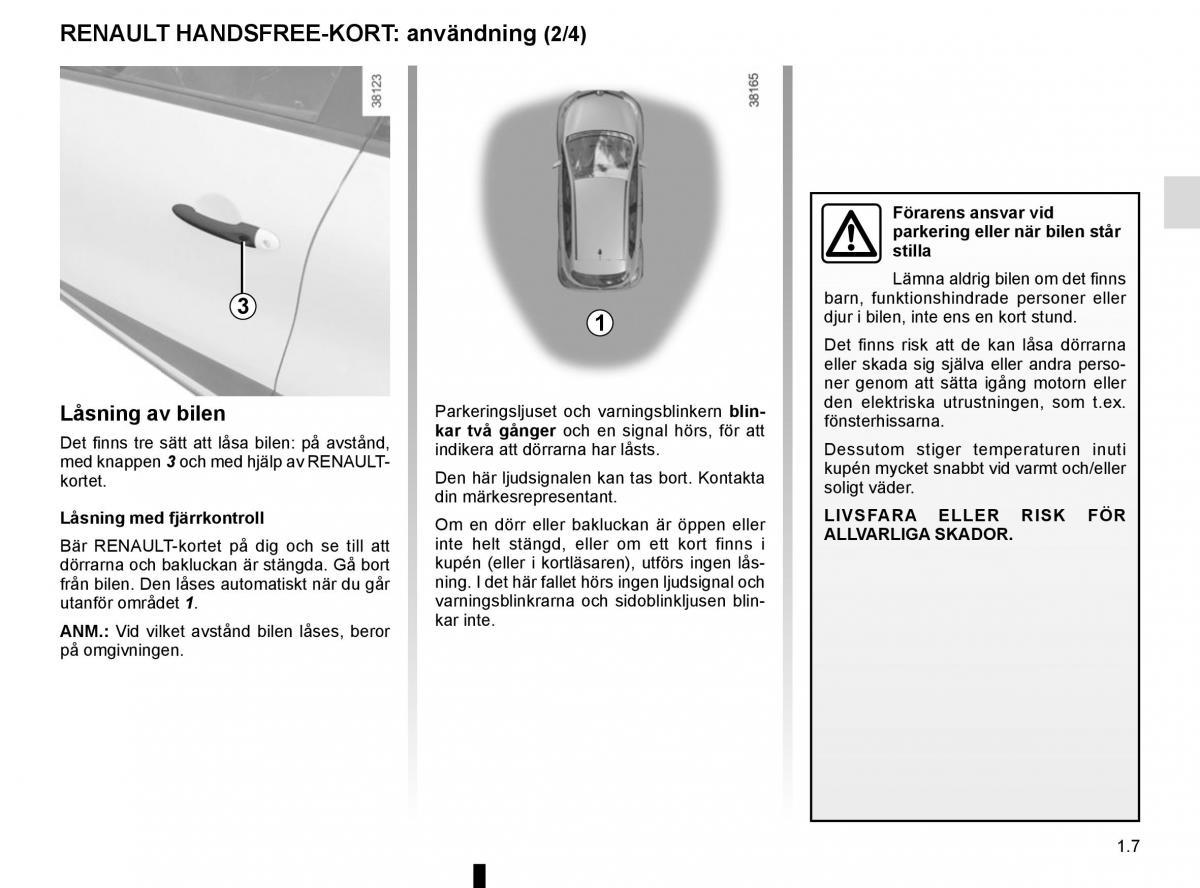 Renault Captur instruktionsbok / page 13