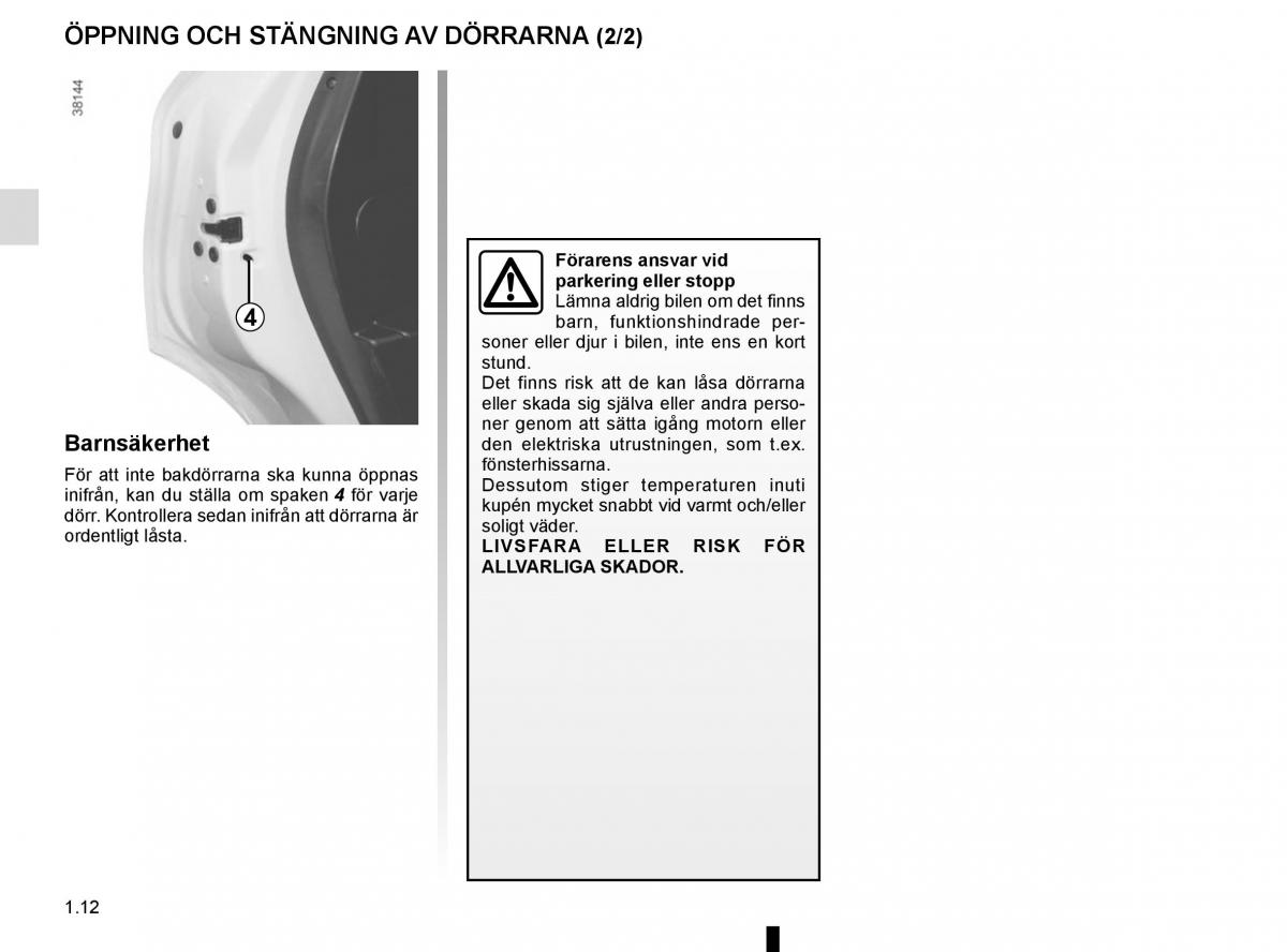 Renault Captur instruktionsbok / page 18