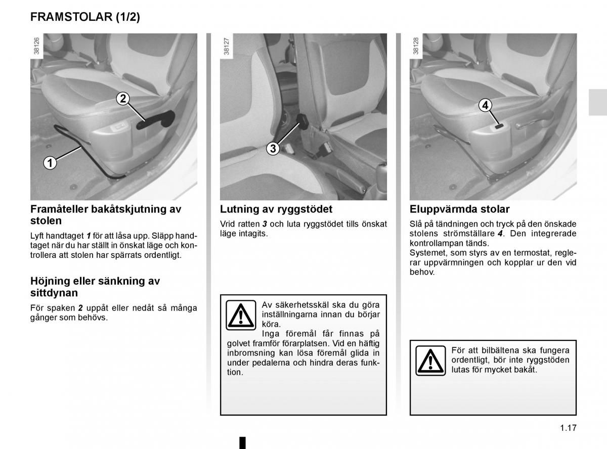 Renault Captur instruktionsbok / page 23