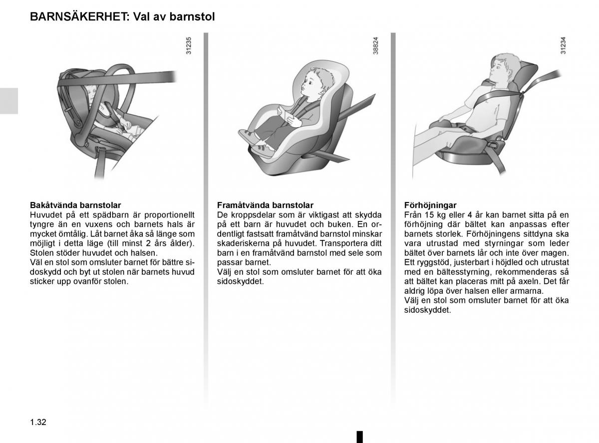 Renault Captur instruktionsbok / page 38