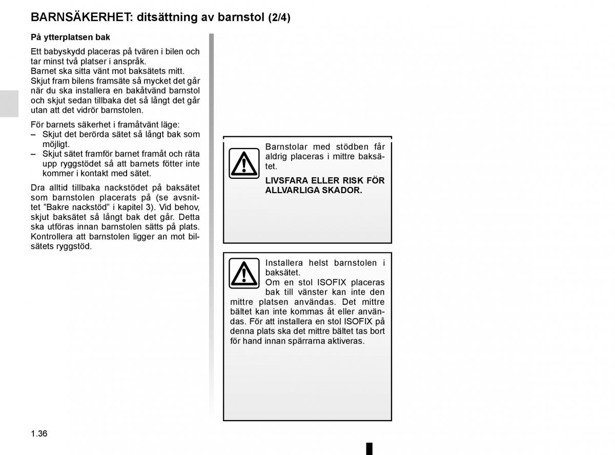 Renault Captur instruktionsbok / page 42