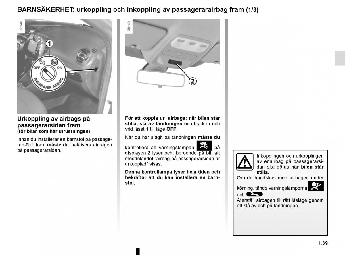 Renault Captur instruktionsbok / page 45