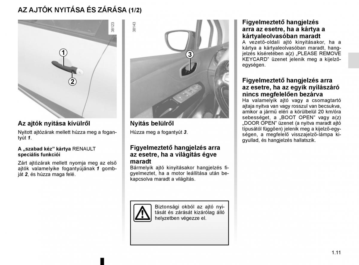 Renault Captur Kezelesi utmutato / page 17
