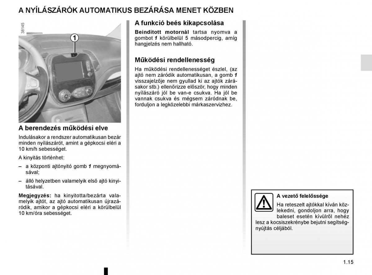 Renault Captur Kezelesi utmutato / page 21