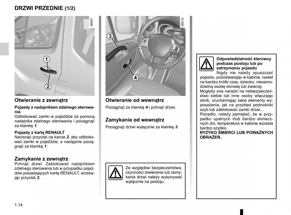 Renault Traffic III 2 instrukcja obslugi / page 20