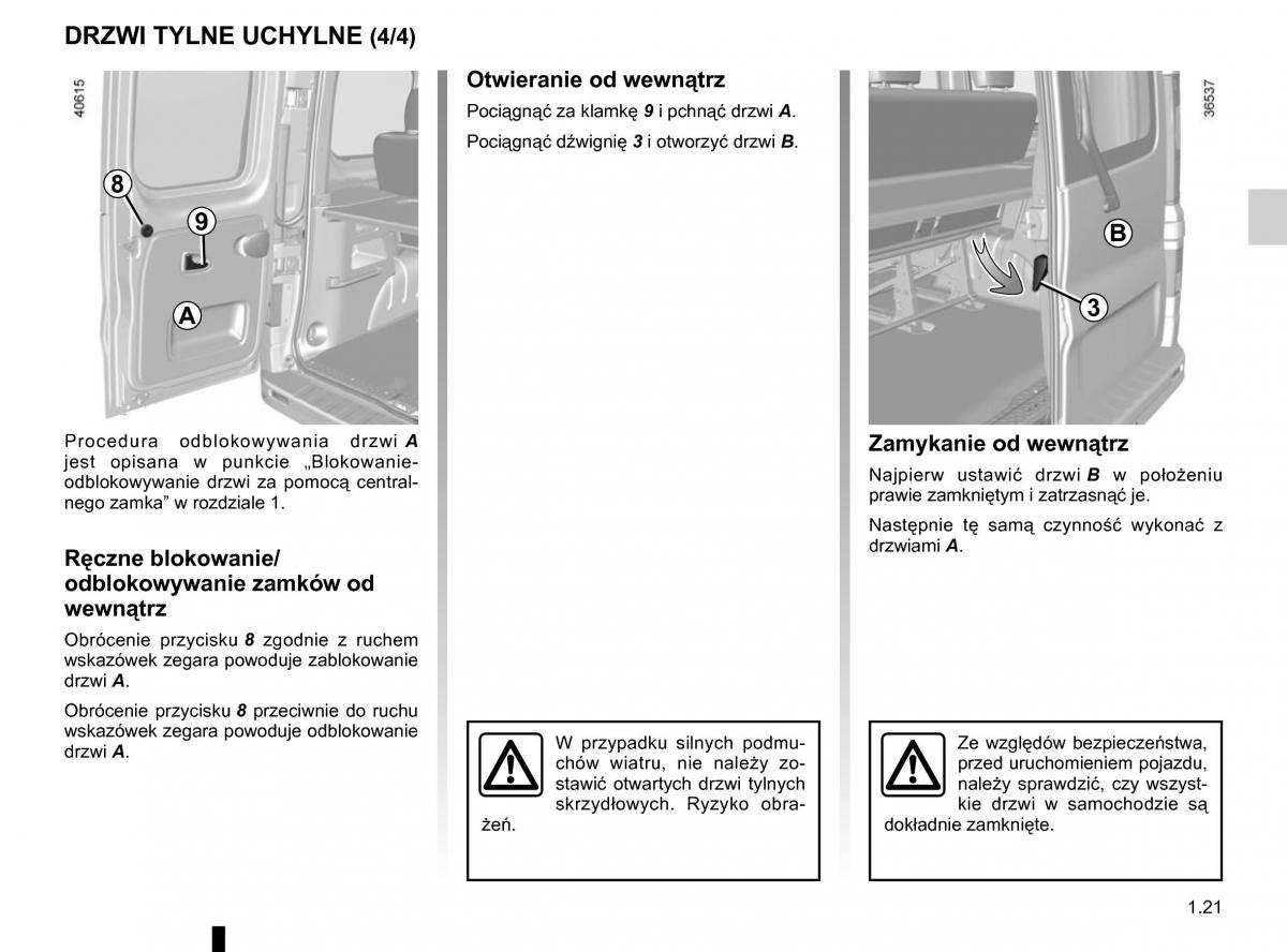 Renault Traffic III 2 instrukcja obslugi / page 27