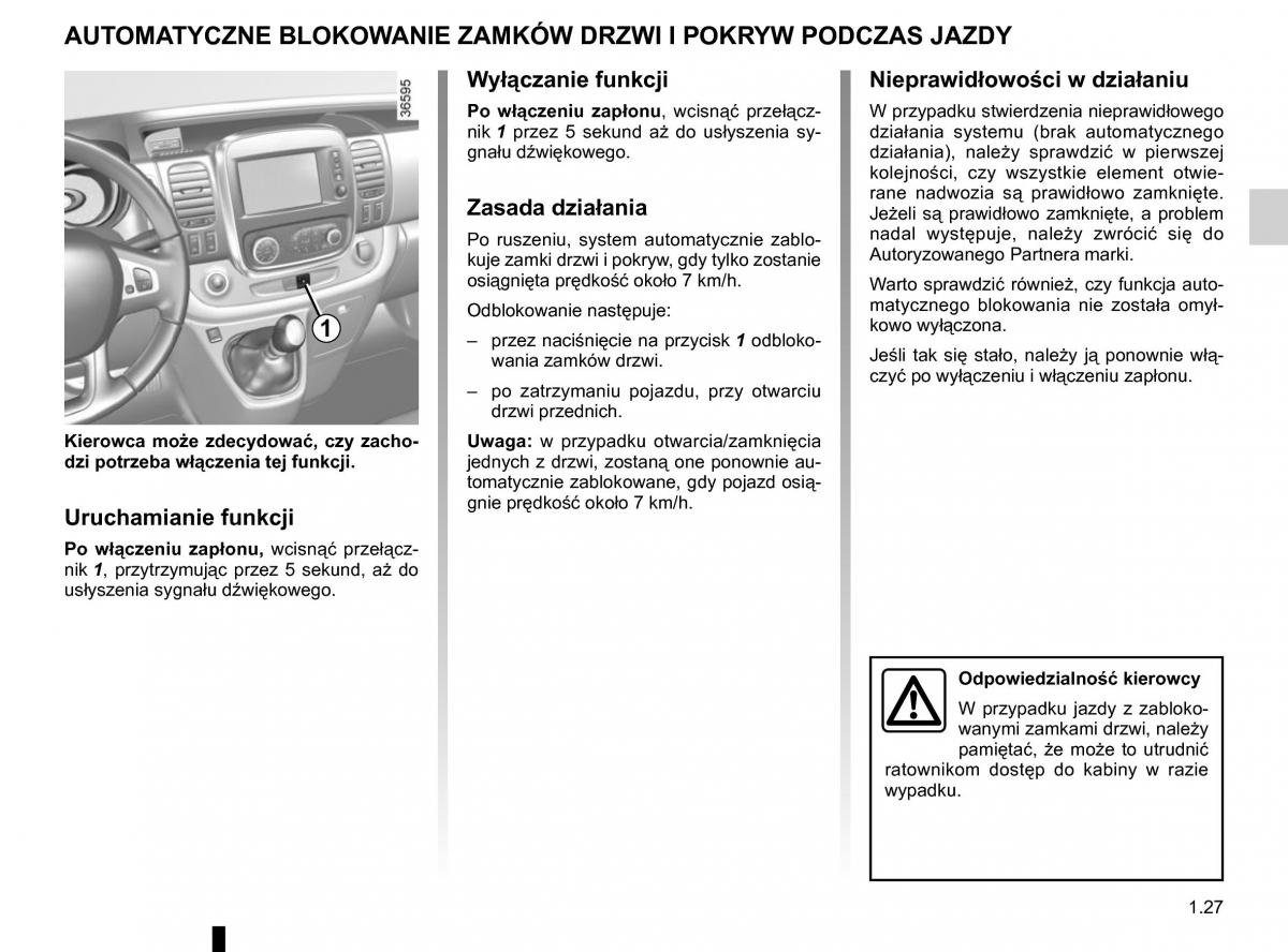Renault Traffic III 2 instrukcja obslugi / page 33