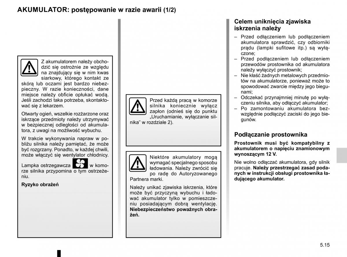Renault Traffic III 2 FL instrukcja obslugi / page 251