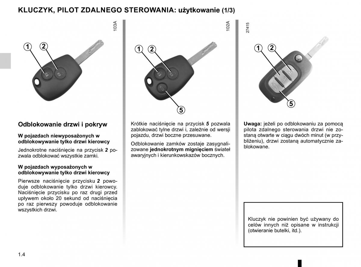 Renault Traffic III 2 FL instrukcja obslugi / page 10