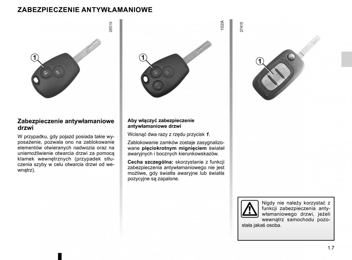 Renault Traffic III 2 FL instrukcja obslugi / page 13