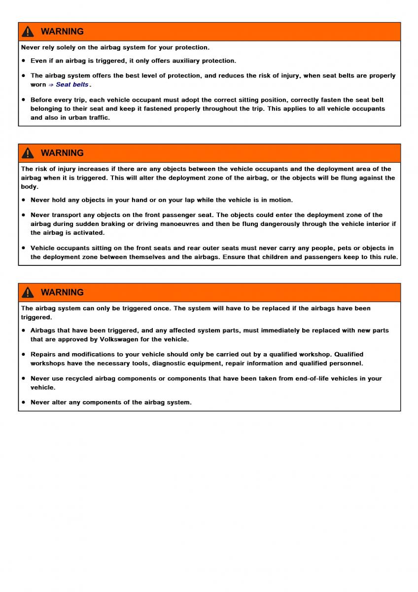 VW Volkswagen Tiguan II 2 owners manual / page 20