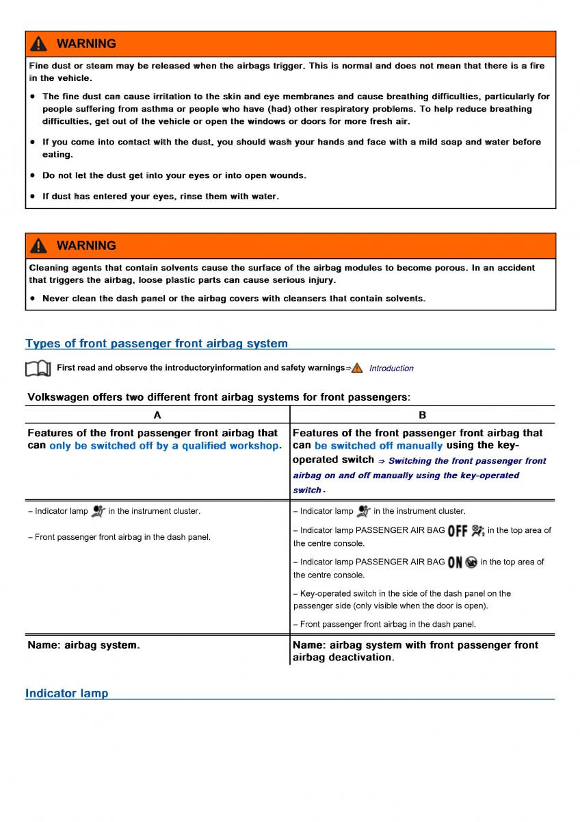 VW Volkswagen Tiguan II 2 owners manual / page 21