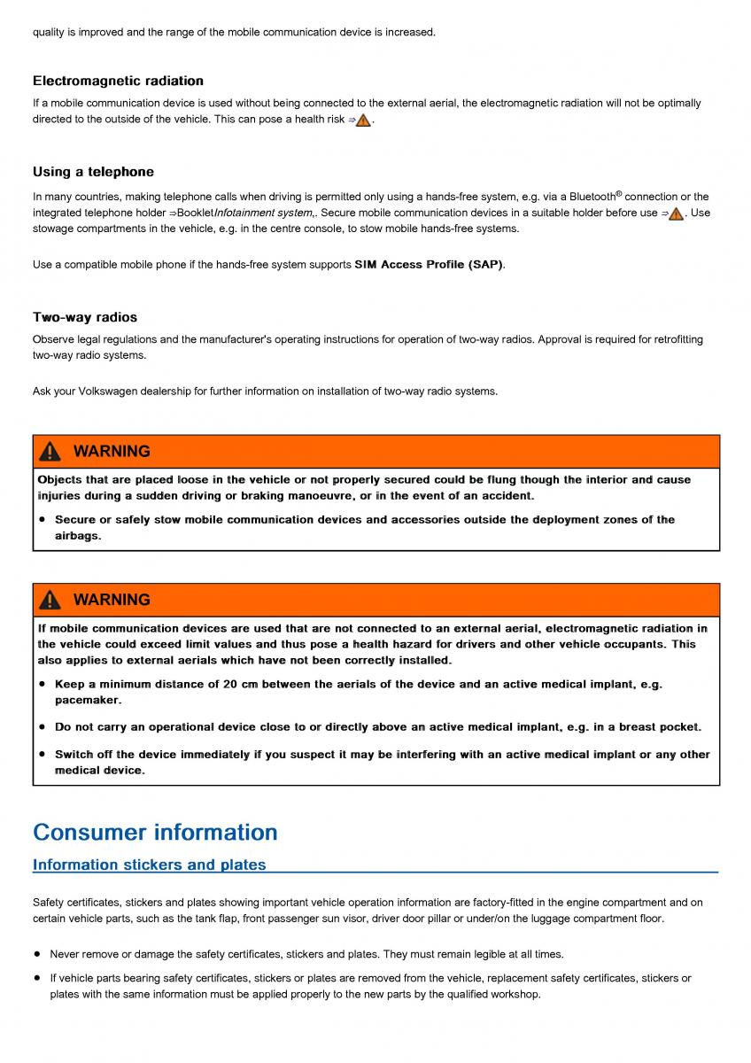 VW Volkswagen Tiguan II 2 owners manual / page 486