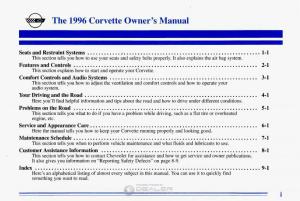 Chevrolet-Corvette-C4-owners-manual page 2 min