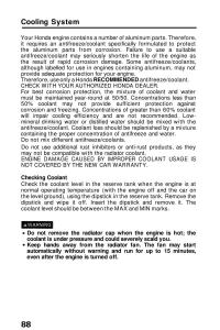 Honda-Prelude-III-3-owners-manual page 88 min