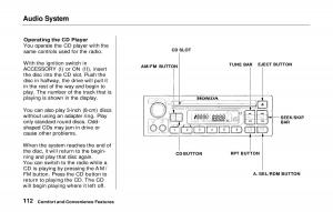 Honda-Prelude-V-5-owners-manual page 112 min