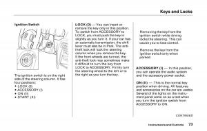 Honda-Prelude-V-5-owners-manual page 74 min