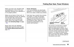 Honda-Prelude-V-5-owners-manual page 86 min